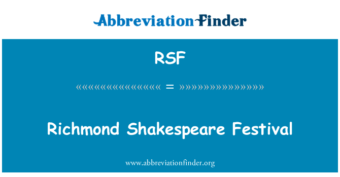 Richmond Shakespeare Festival的定义