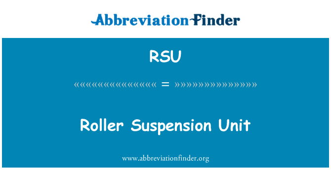 Roller Suspension Unit的定义