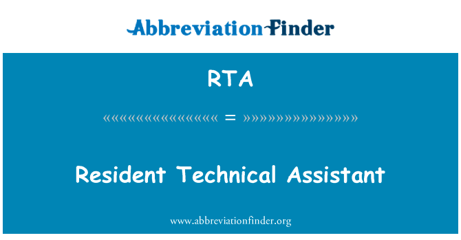 Resident Technical Assistant的定义