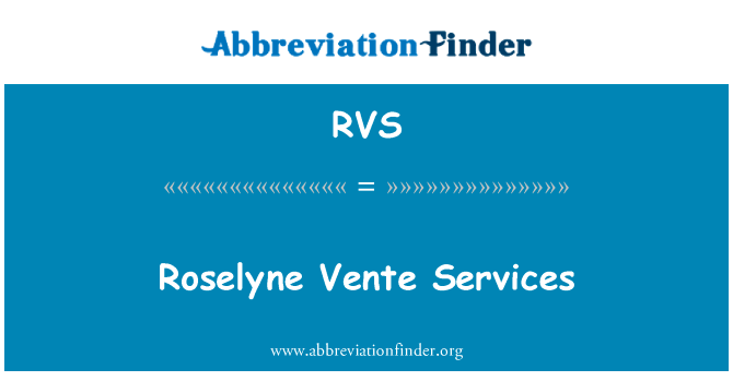 法国队 Vente 服务英文定义是Roselyne Vente Services,首字母缩写定义是RVS