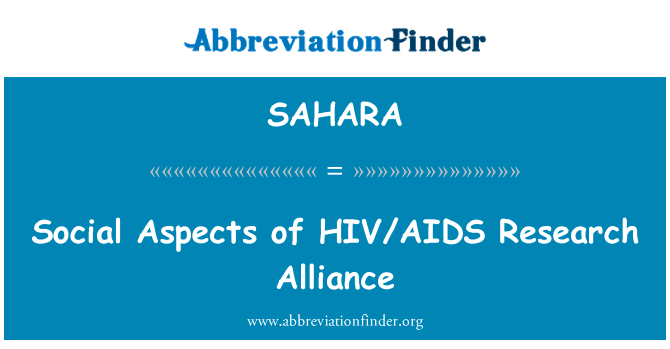 Social Aspects of HIVAIDS Research Alliance的定义