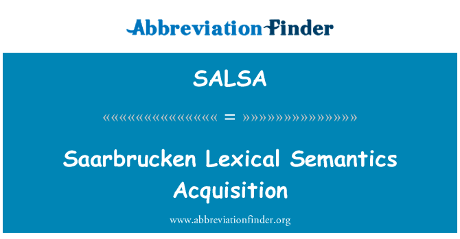 Saarbrucken Lexical Semantics Acquisition的定义
