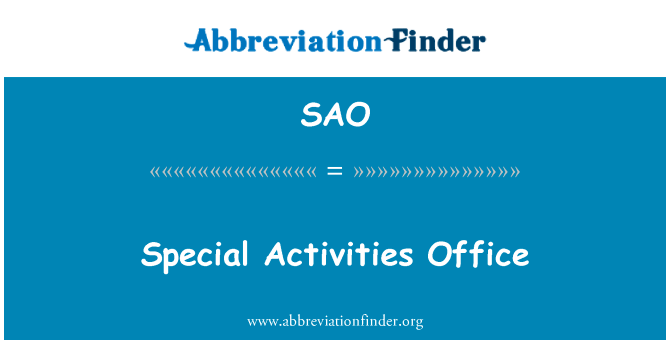 Special Activities Office的定义