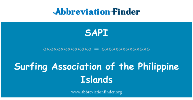 Surfing Association of the Philippine Islands的定义