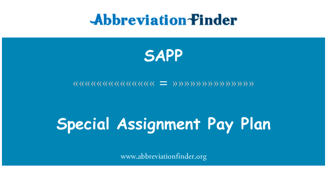 Special Assignment Pay Plan的定义