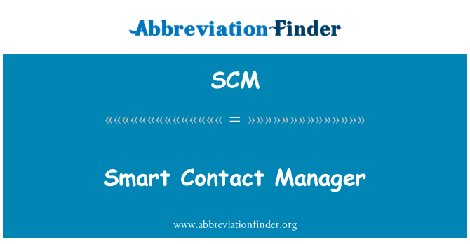 Smart Contact Manager的定义