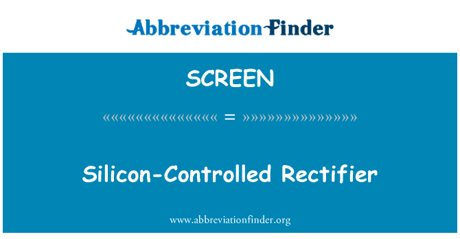 Silicon-Controlled Rectifier的定义