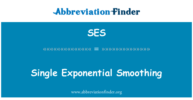 Single Exponential Smoothing的定义