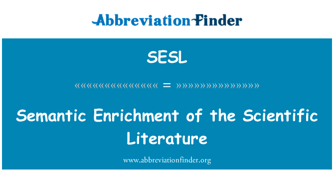 Semantic Enrichment of the Scientific Literature的定义