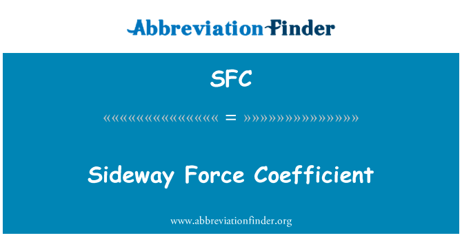 Sideway Force Coefficient的定义