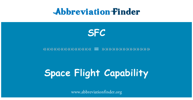 Space Flight Capability的定义