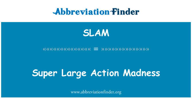 超级大行动疯狂英文定义是Super Large Action Madness,首字母缩写定义是SLAM