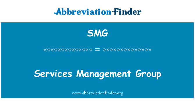 服务管理组英文定义是Services Management Group,首字母缩写定义是SMG