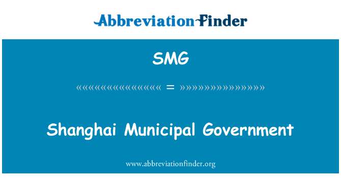 Shanghai Municipal Government的定义