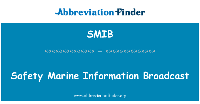 安全海洋信息广播英文定义是Safety Marine Information Broadcast,首字母缩写定义是SMIB