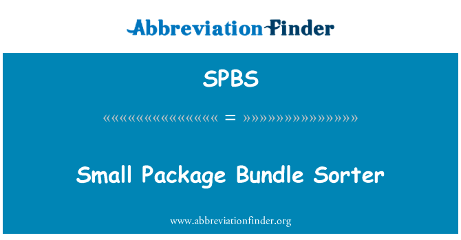 Small Package Bundle Sorter的定义