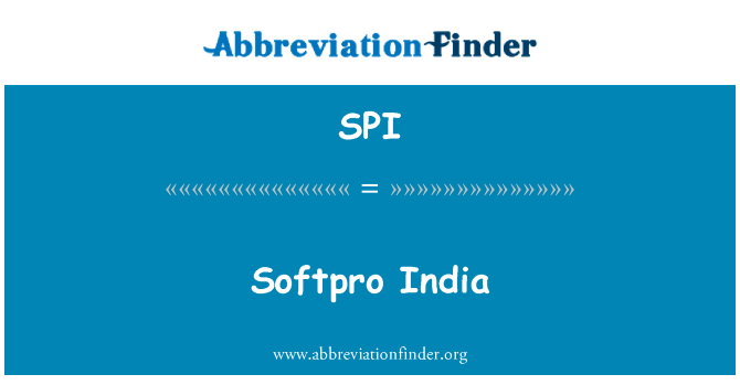 Softpro India的定义
