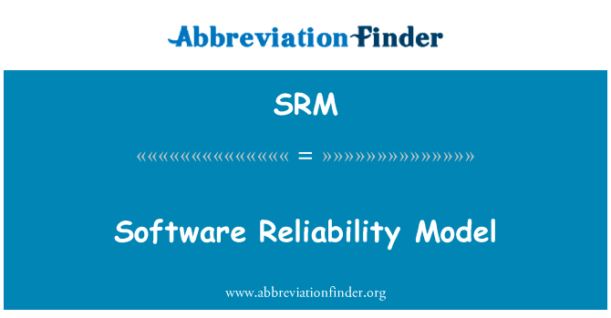 Software Reliability Model的定义