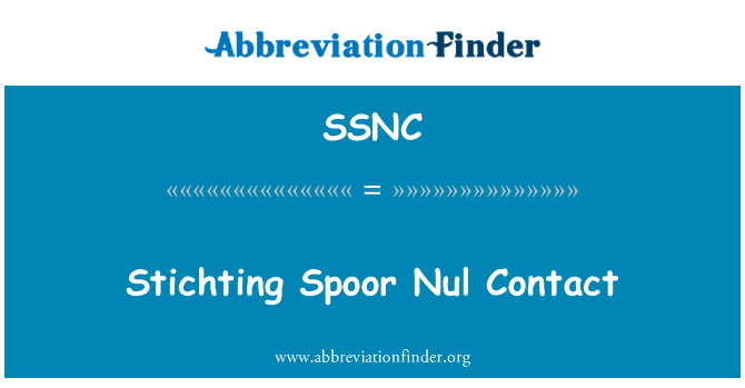 Stichting Spoor Nul Contact的定义