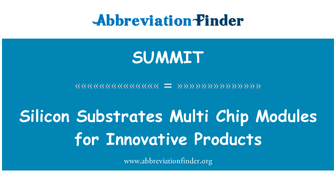Silicon Substrates Multi Chip Modules for Innovative Products的定义