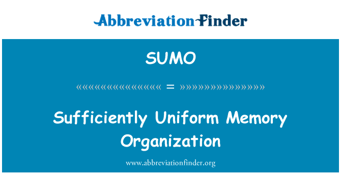 Sufficiently Uniform Memory Organization的定义