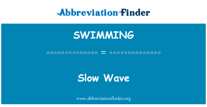 慢波英文定义是Slow Wave,首字母缩写定义是SWIMMING
