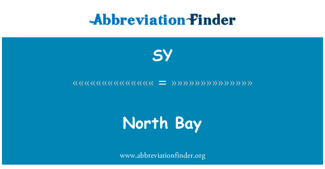 北湾英文定义是North Bay,首字母缩写定义是SY