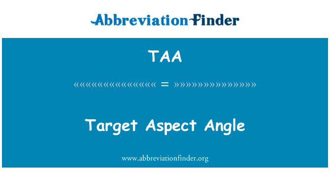 Target Aspect Angle的定义