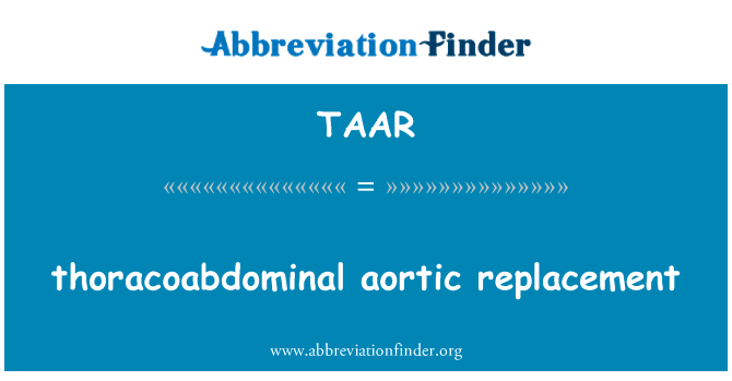 thoracoabdominal aortic replacement的定义