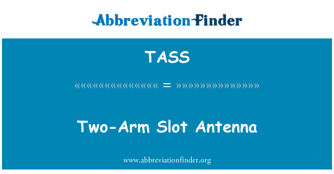 两臂缝隙天线英文定义是Two-Arm Slot Antenna,首字母缩写定义是TASS