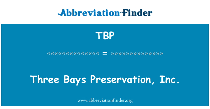 Three Bays Preservation, Inc.的定义