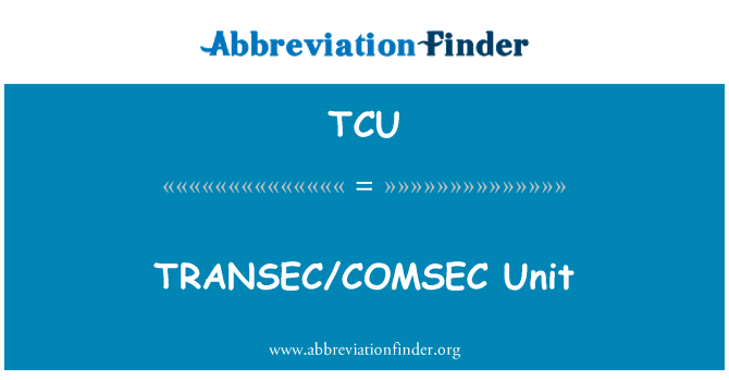 TRANSECCOMSEC Unit的定义