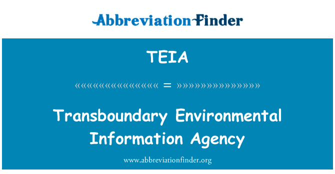 跨界环境信息机构英文定义是Transboundary Environmental Information Agency,首字母缩写定义是TEIA