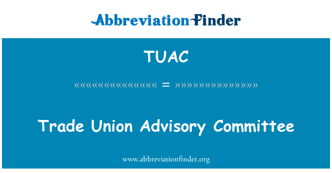 工会咨询委员会英文定义是Trade Union Advisory Committee,首字母缩写定义是TUAC