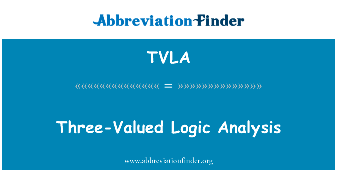 Three-Valued Logic Analysis的定义
