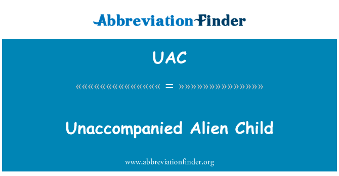 Unaccompanied Alien Child的定义