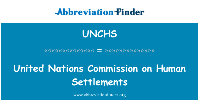 United Nations Commission on Human Settlements的定义