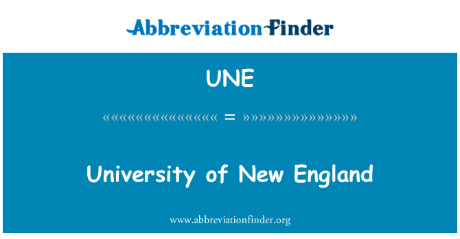 University of New England的定义