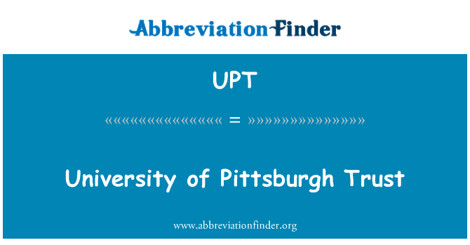 University of Pittsburgh Trust的定义
