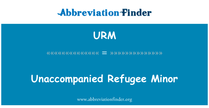 Unaccompanied Refugee Minor的定义