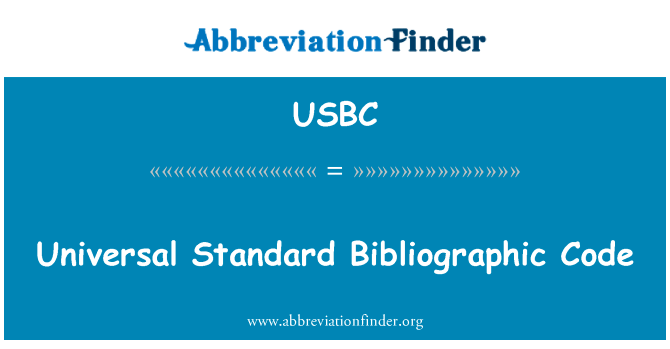 Universal Standard Bibliographic Code的定义