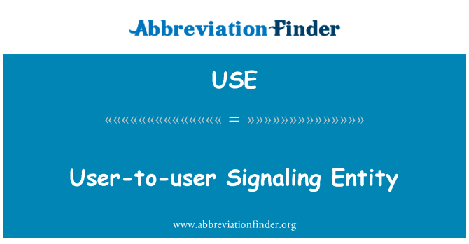 用户到用户信令实体英文定义是User-to-user Signaling Entity,首字母缩写定义是USE