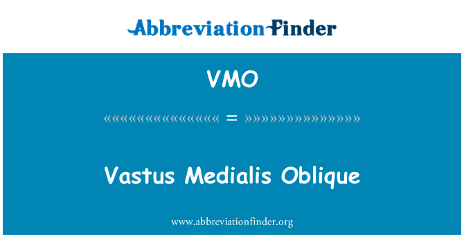 Vastus Medialis Oblique的定义