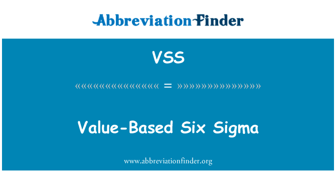 以价值为基础的六西格玛英文定义是Value-Based Six Sigma,首字母缩写定义是VSS