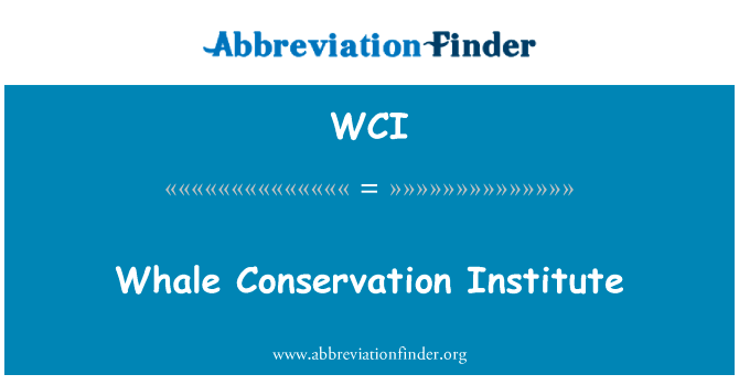 Whale Conservation Institute的定义