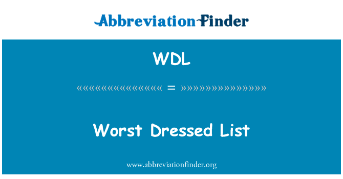 Worst Dressed List的定义