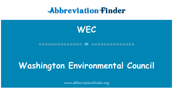 Washington Environmental Council的定义