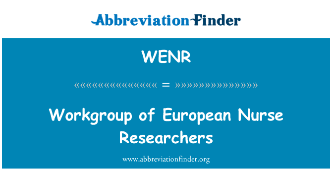 Workgroup of European Nurse Researchers的定义
