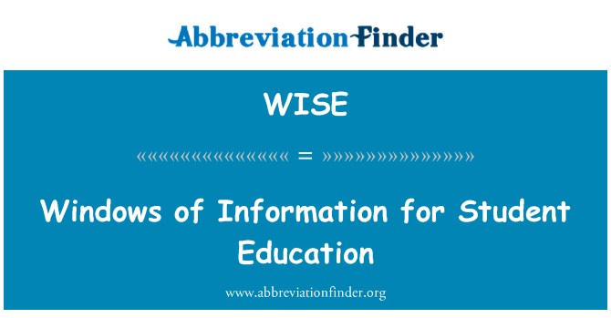 Windows of Information for Student Education的定义