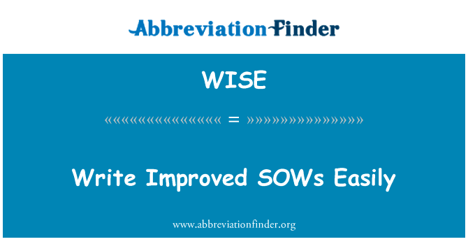 Write Improved SOWs Easily的定义